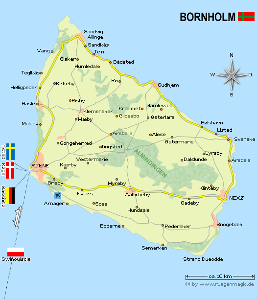 Karte Bornholm